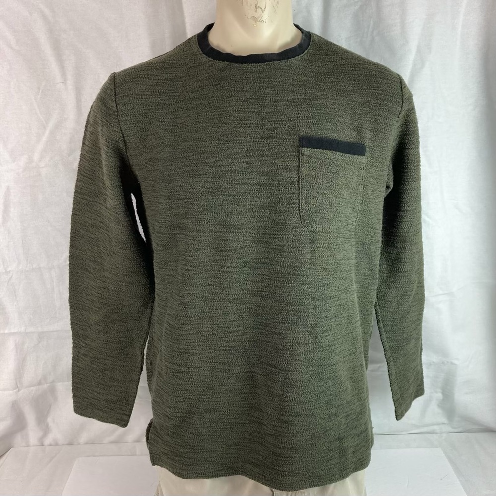 Forever 21 Olive Green Lightweight Knit Crewneck Sweatshirt Sweater Mens L